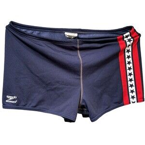 Speedo Endurance+ Men’s Square Leg Brief 36 Stars Red White & Blue Style 7087069